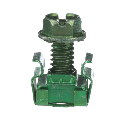 PANDUIT - KIT 4 Tuercas Enjauladas No. 12-24, 4 Tornillos Rosca 1/2" Verde.