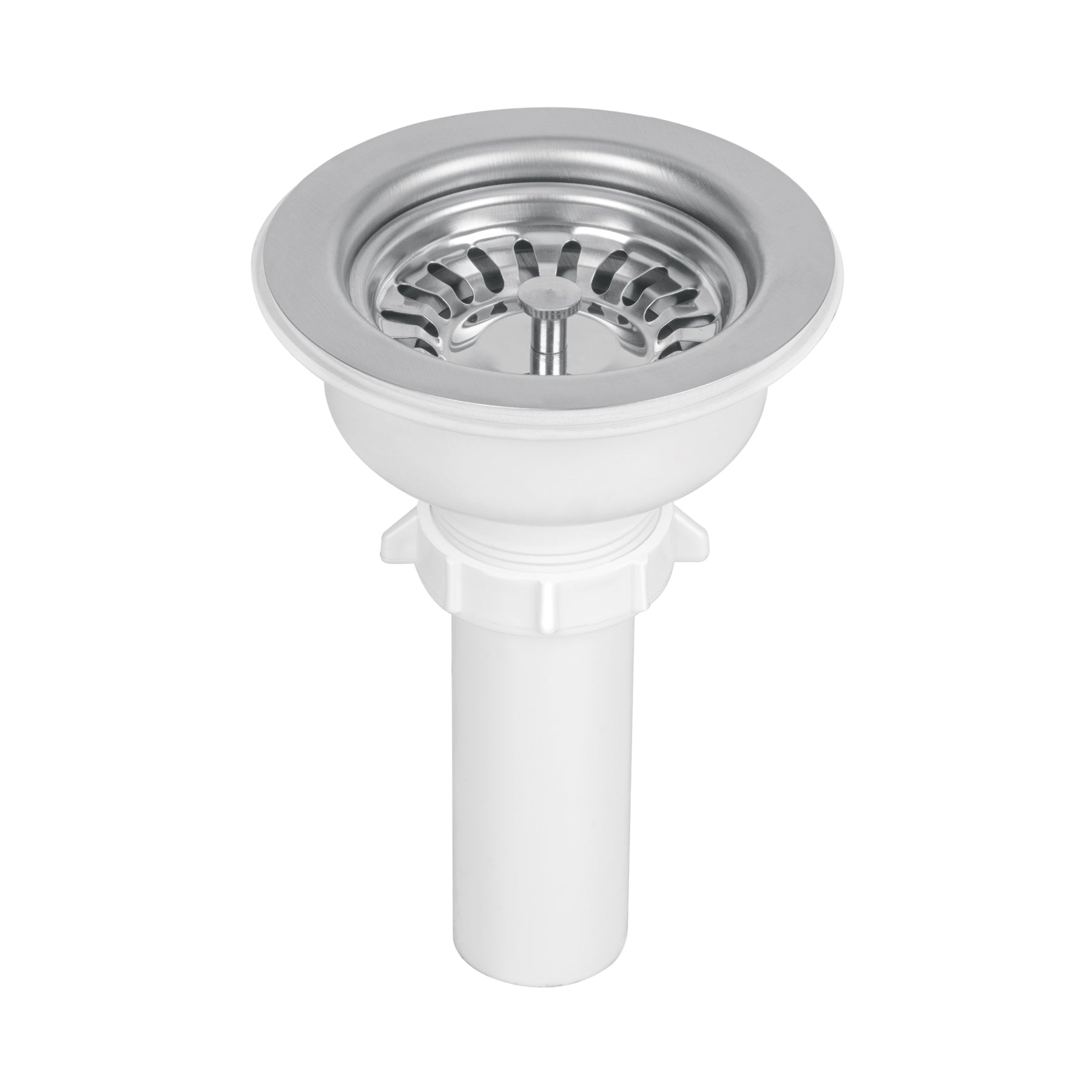 Contracanasta 3-1/2' inox, instalafacil, tubo plastico,Foset