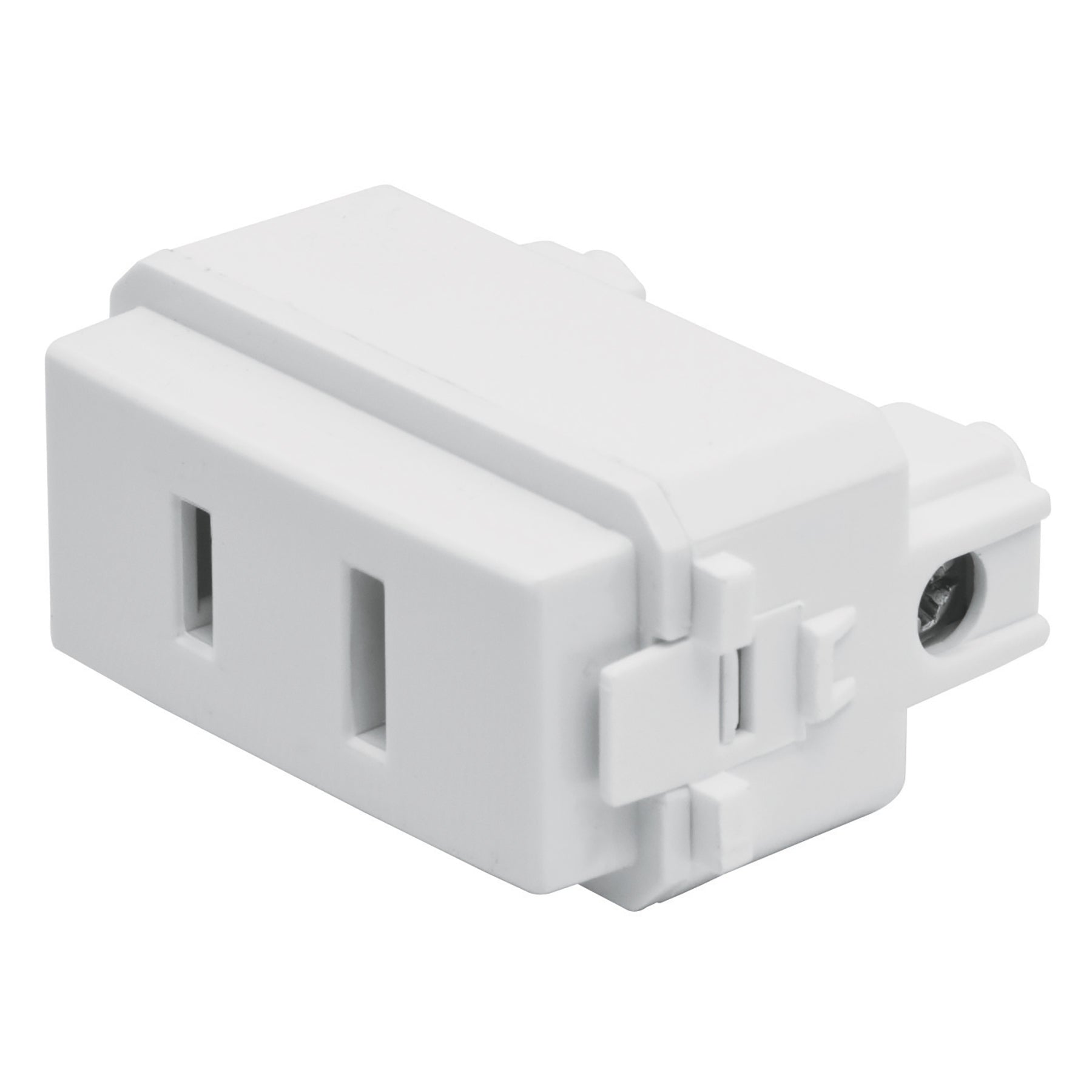 Contacto sencillo, 2polos, sin tierra, linea Italiana,blanco