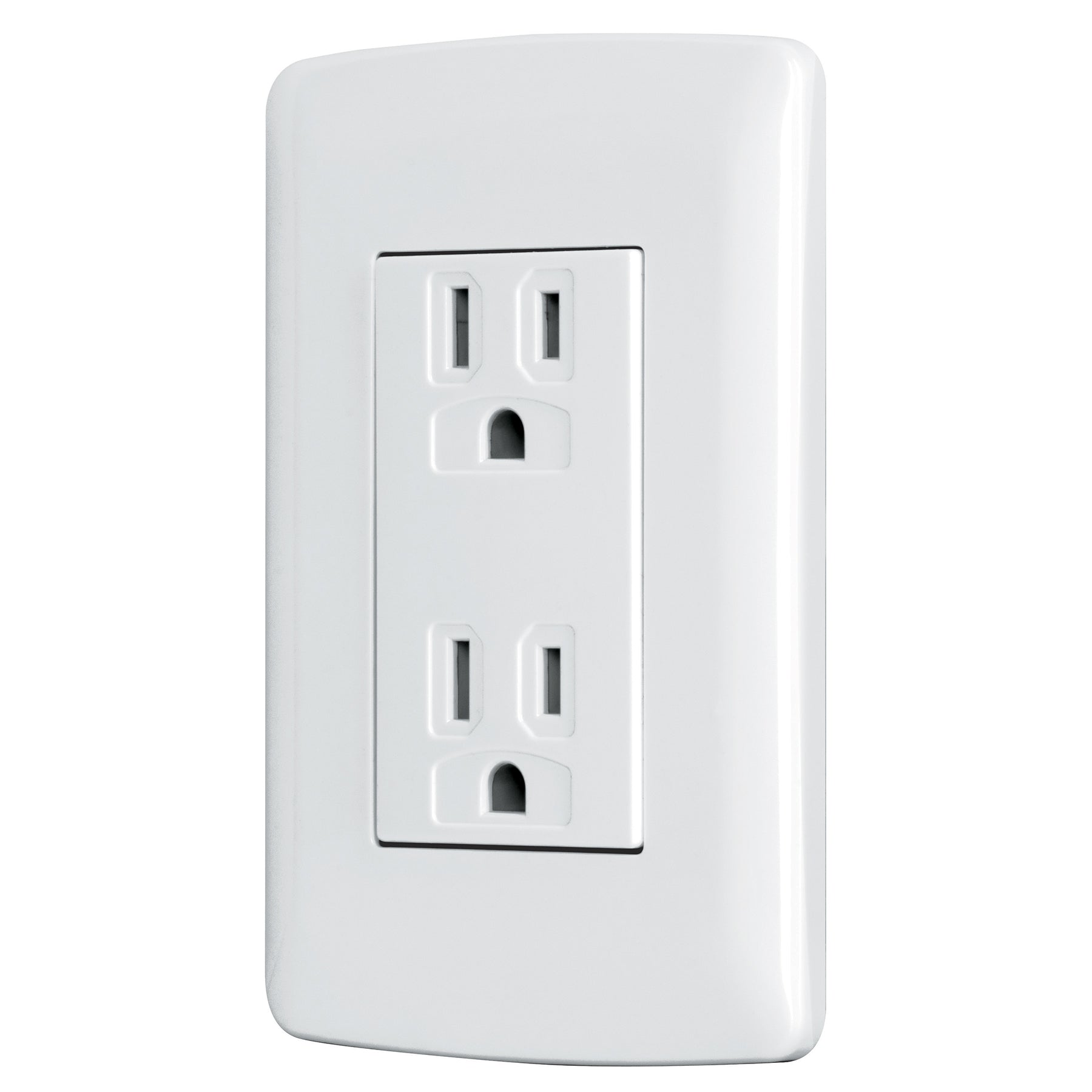 Contacto duplex aterrizado, color blanco, linea ItalianaÊ