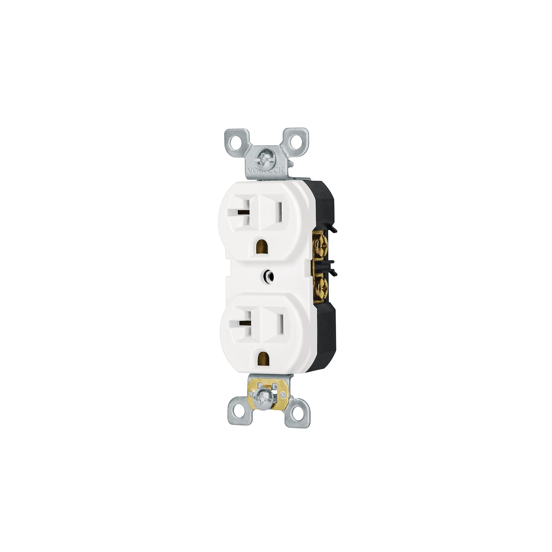 Contacto duplex, 2 polos 3 hilos, 20 A, Standard, blanco