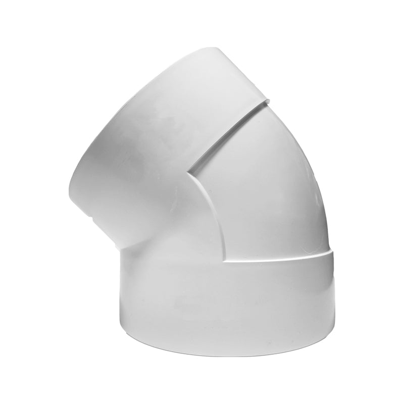 Codo sanitario pvc 75 mm. 3" x 45 mm.