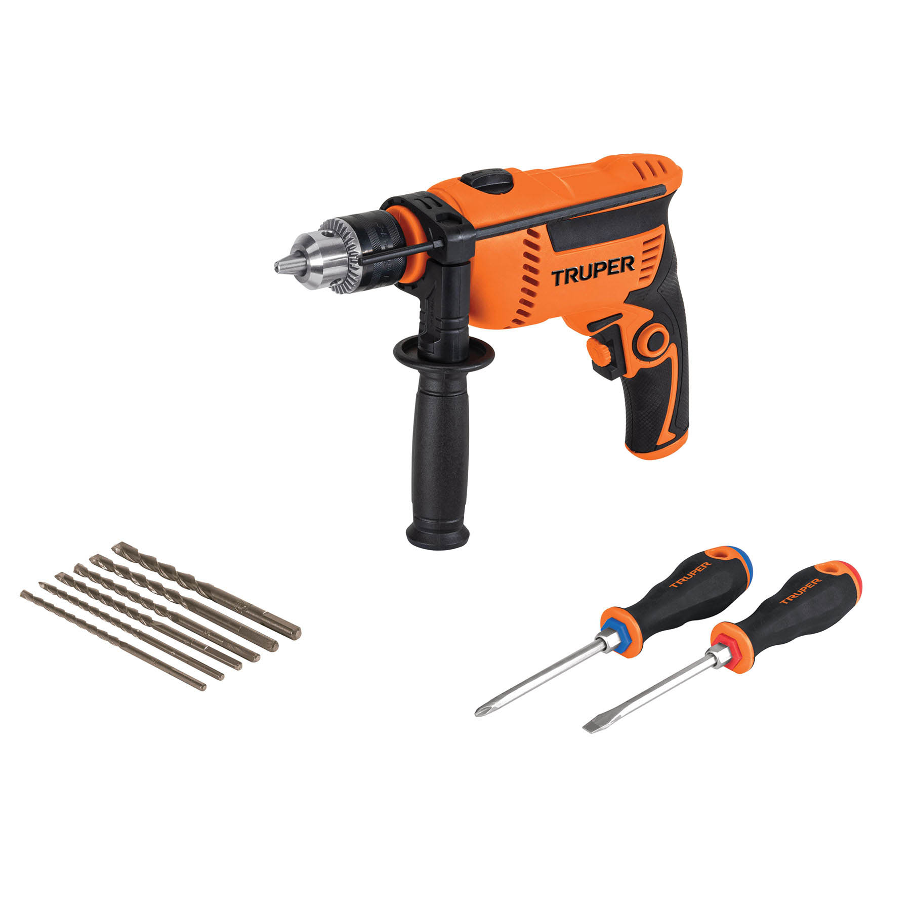 Combo rotomartillo 1/2' 650W, 6 brocas y 2 desarmadores,PRO