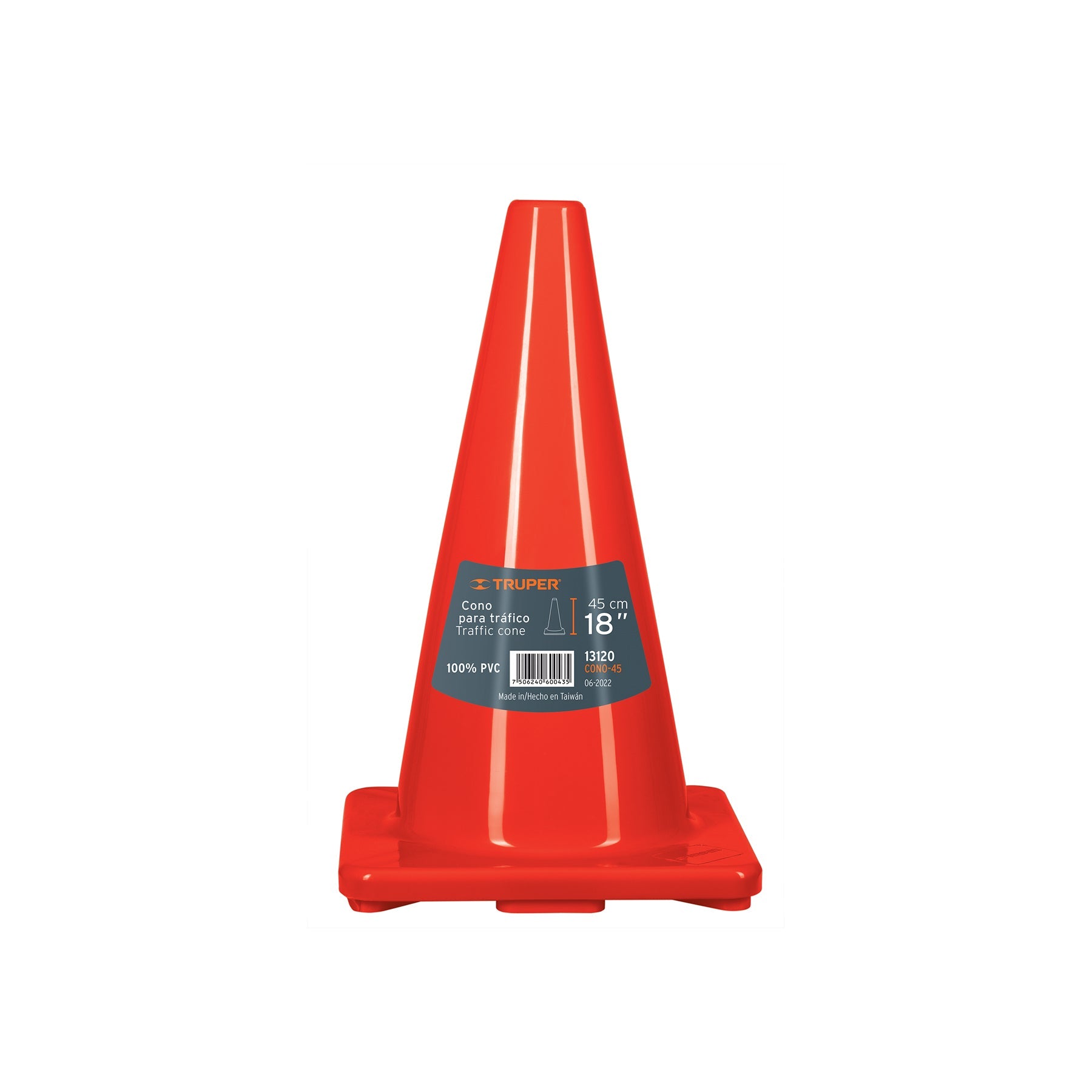Cono de precaucion de 45 cm de PVC, Truper