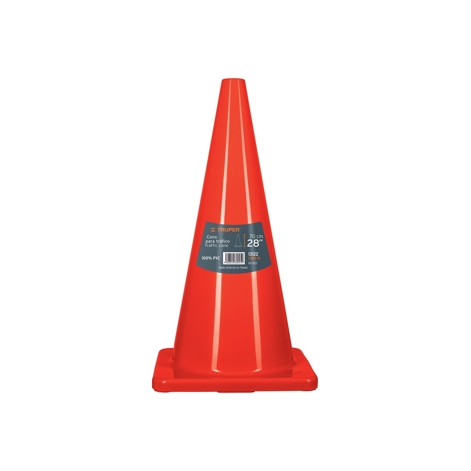 Cono de precaucion de 70 cm de PVC, Truper