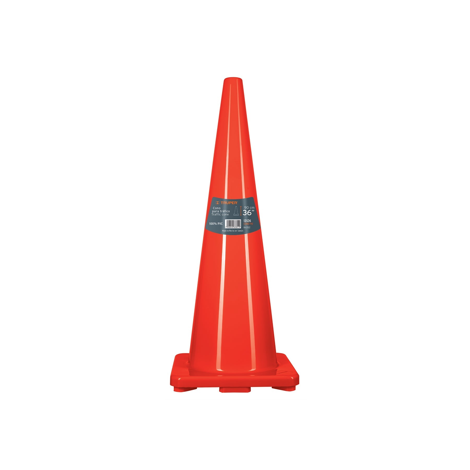 Cono de precaucion de 90 cm de PVC, Truper