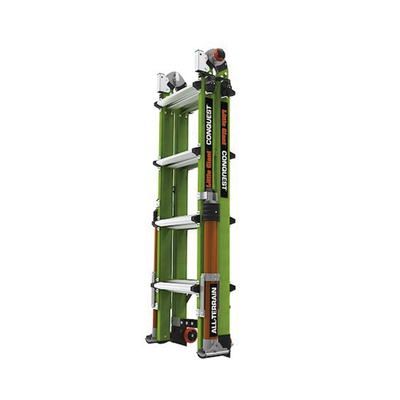 LITTLE GIANT LADDER SYSTEMS - Escalera Multi-Posiciones de 6.7 m (22') para Suelos Inclinados o con Desniveles.