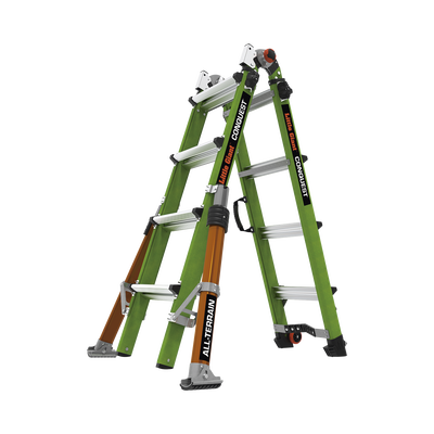 LITTLE GIANT LADDER SYSTEMS - Escalera Multi-Posiciones de 6.7 m (22') para Suelos Inclinados o con Desniveles.