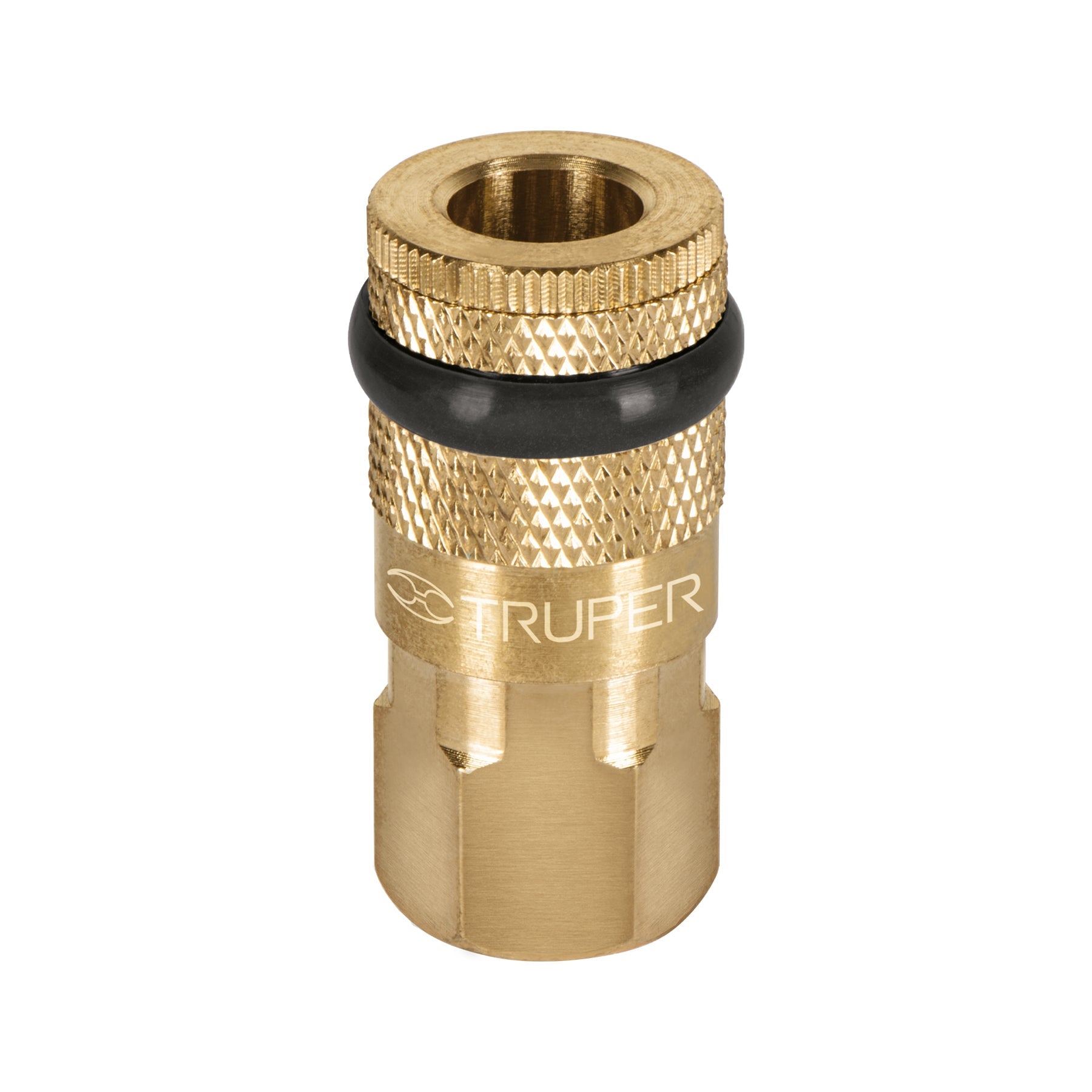Cople rapido de laton, hembra, cuerda 1/4' NPT, TRUPER