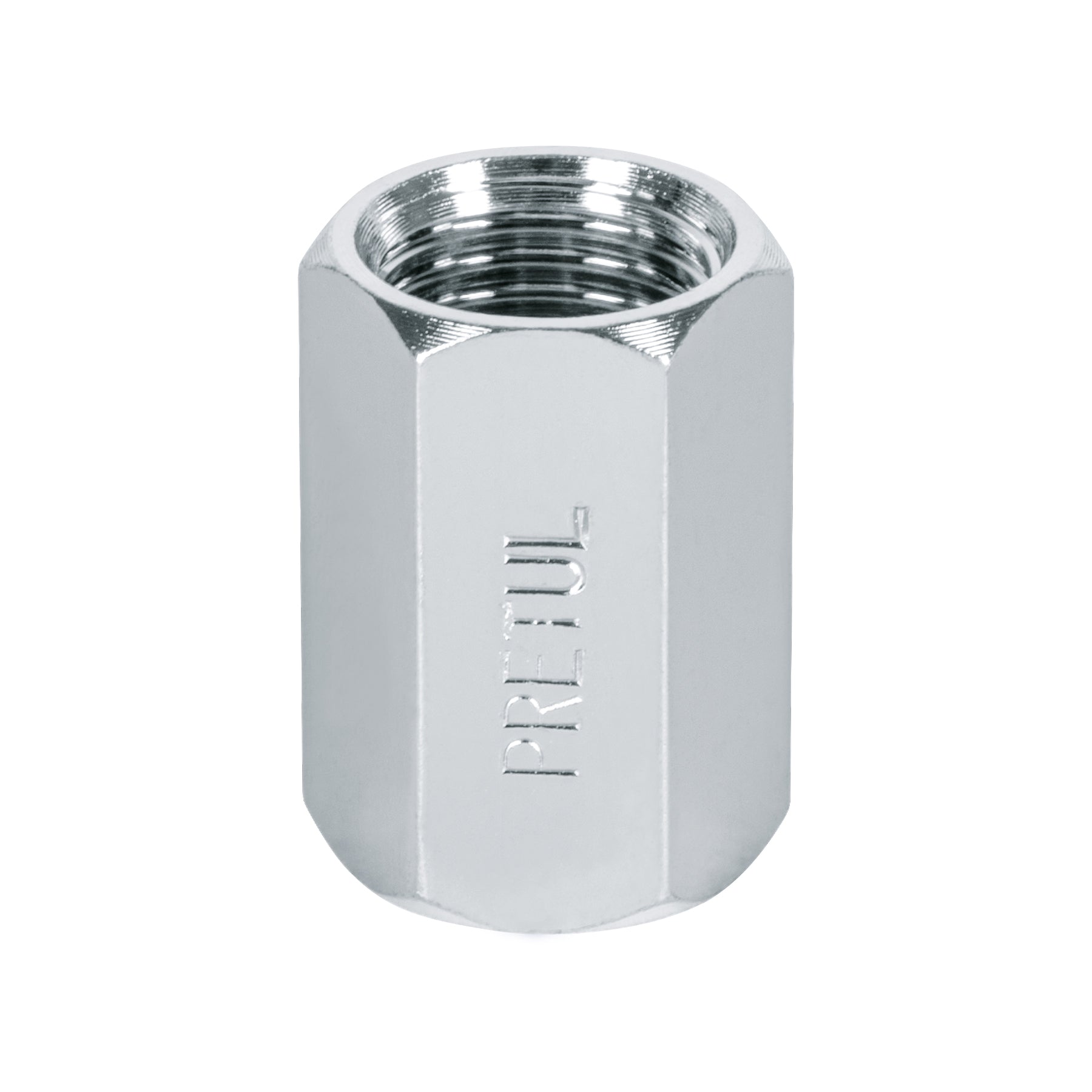Cople de acero, hembra-hembra, cuerda 1/4' NPT, PRETUL