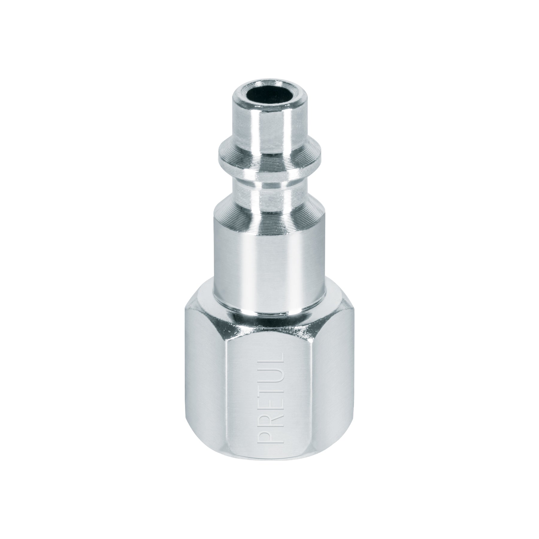 Conector rapido de acero, hembra, cuerda 1/4' NPT, PRETUL