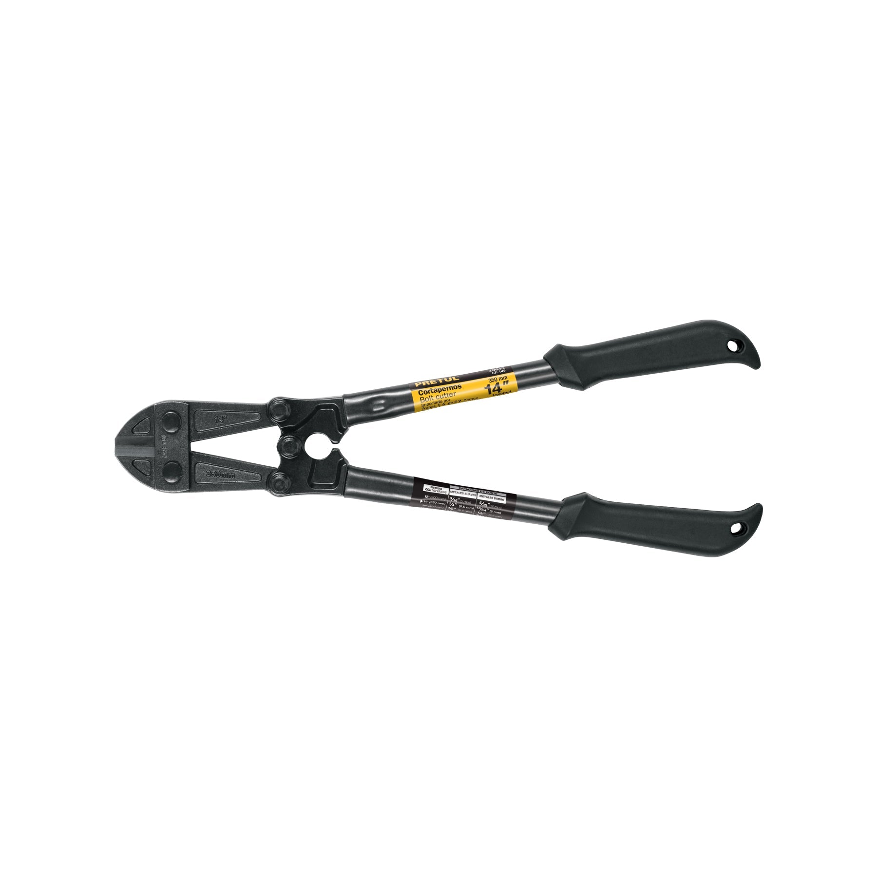 Cortapernos 14', mango tubular, PRETUL