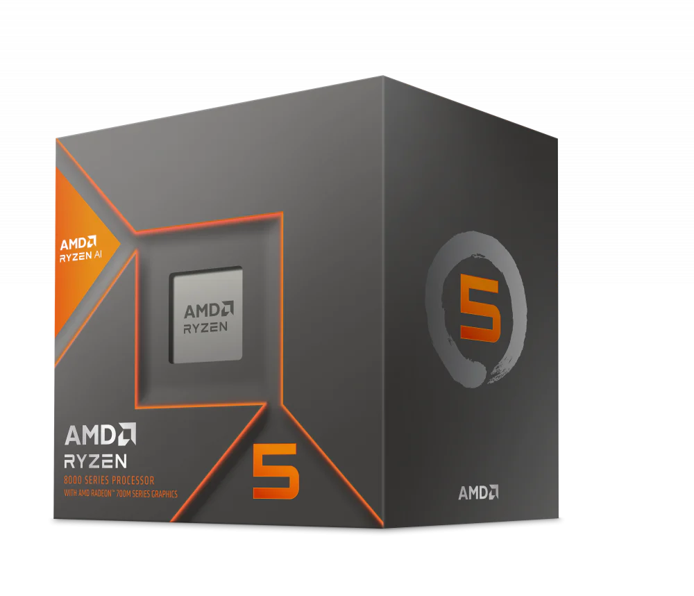AMD - Procesador AMD Ryzen 5 8600G 4.3GHz 16MB 65W S AM5 Hexa Core con Graficos con Disipador