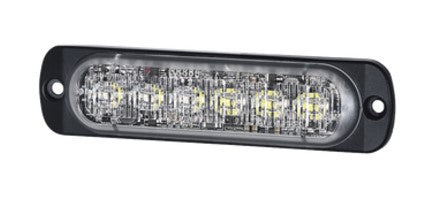 SIGNALPRO - Luz Auxiliar de 12 LED, Flexible, Rojo/Azul, SAE, Bisel Negro, Lente Transparente