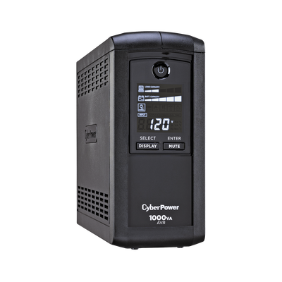 CYBERPOWER - UPS de 1000 VA/600 W, Topología Línea Interactiva, Entrada 120 Vca NEMA 5-15P, Tipo Mini Torre, Con 9 Tomas NEMA 5-15R