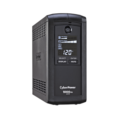 CYBERPOWER - UPS de 1000 VA/600 W, Topología Línea Interactiva, Entrada 120 Vca NEMA 5-15P, Tipo Mini Torre, Con 9 Tomas NEMA 5-15R