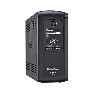 CYBERPOWER - UPS de 1000 VA/600 W, Topología Línea Interactiva, Entrada 120 Vca NEMA 5-15P, Tipo Mini Torre, Con 9 Tomas NEMA 5-15R