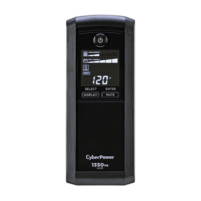 CYBERPOWER - UPS de 1350 VA/815 W, Topología Línea Interactiva, Entrada 120 Vca NEMA 5-15P, Tipo Mini Torre, Con 10 Tomas NEMA 5-15R