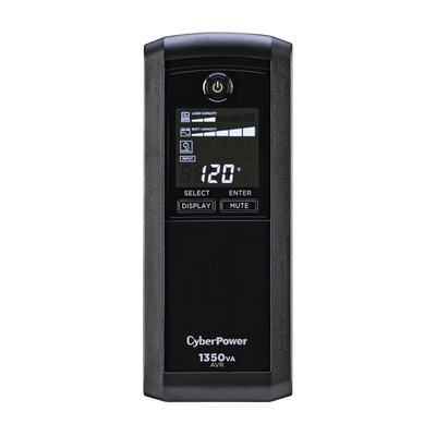 CYBERPOWER - UPS de 1350 VA/815 W, Topología Línea Interactiva, Entrada 120 Vca NEMA 5-15P, Tipo Mini Torre, Con 10 Tomas NEMA 5-15R