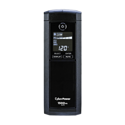 CYBERPOWER - UPS de 1500 VA/900 W, Topología Línea Interactiva, Entrada 120 Vca NEMA 5-15P, Tipo Mini Torre, Con 12 Tomas NEMA 5-15R