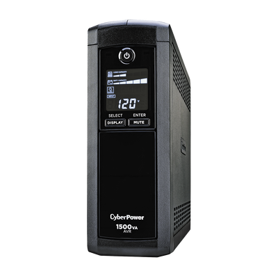 CYBERPOWER - UPS de 1500 VA/900 W, Topología Línea Interactiva, Entrada 120 Vca NEMA 5-15P, Tipo Mini Torre, Con 12 Tomas NEMA 5-15R