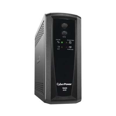 CYBERPOWER - UPS de 1500 VA/900 W, Topología Línea Interactiva, Entrada 120 Vca NEMA 5-15P, Tipo Torre, Con 8 Tomas NEMA 5-15R