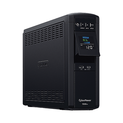 CYBERPOWER - UPS de 1500 VA/900 W, Topología Línea Interactiva, Entrada 120 Vca NEMA 5-15P, Onda Senoidal Pura, Tipo Torre, Con 10 Tomas NEMA 5-15R