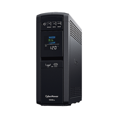 CYBERPOWER - UPS de 1500 VA/900 W, Topología Línea Interactiva, Entrada 120 Vca NEMA 5-15P, Onda Senoidal Pura, Tipo Torre, Con 10 Tomas NEMA 5-15R