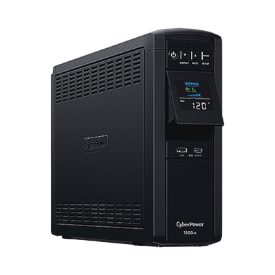 CYBERPOWER - UPS de 1500 VA/900 W, Topología Línea Interactiva, Entrada 120 Vca NEMA 5-15P, Onda Senoidal Pura, Tipo Torre, Con 10 Tomas NEMA 5-15R