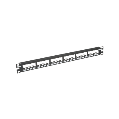PANDUIT - Panel de Parcheo Modular Mini-Com (Sin Conectores), Plano, Totalmente Blindado, de 24 Puertos, 1UR