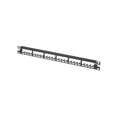 PANDUIT - Panel de Parcheo Modular Mini-Com (Sin Conectores), Plano, Totalmente Blindado, de 24 Puertos, 1UR