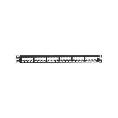 PANDUIT - Panel de Parcheo Modular Mini-Com (Sin Conectores), Plano, Totalmente Blindado, de 24 Puertos, 1UR