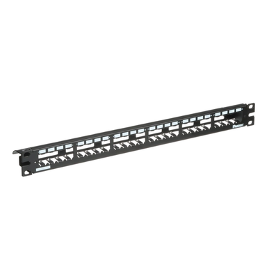 PANDUIT - Panel de Parcheo Modular Mini-Com (Sin Conectores), Plano, Totalmente Blindado, de 24 Puertos, 1UR