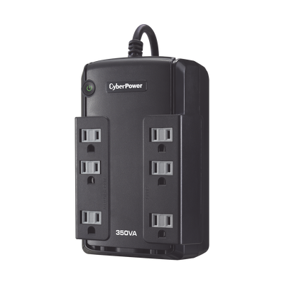 CYBERPOWER - UPS de 350 VA/255 W, Topología Standby, Entrada 120 Vca NEMA 5-15P, Tipo Gabinete Compacto, Con 6 Tomas NEMA 5-15R