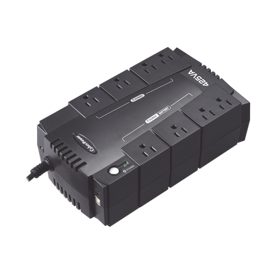 CYBERPOWER - UPS de 425 VA/255 W, Topología Standby, Entrada 120 Vca NEMA 5-15P, Tipo Gabinete Compacto, Con 8 Tomas NEMA 5-15R