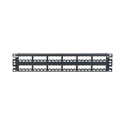 PANDUIT - Panel de Parcheo Modular Mini-Com (Sin Conectores), Plano, Totalmente Blindado, de 48 Puertos, 2UR