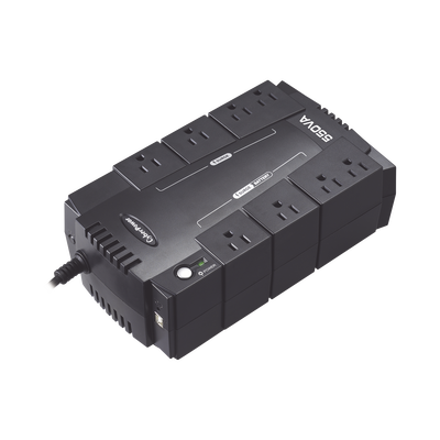 CYBERPOWER - UPS de 550 VA/330 W, Topología Standby, Entrada 120 Vca NEMA 5-15P, Tipo Gabinete Compacto, Con 8 Tomas NEMA 5-15R