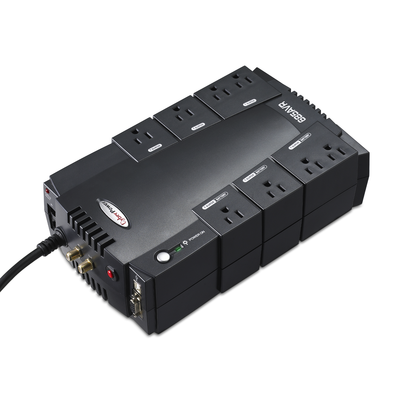 CYBERPOWER - UPS de 685 VA/390 W, Topología Línea Interactiva, Entrada 120 Vca NEMA 5-15P, Tipo Gabinete Compacto, Con 8 Tomas NEMA 5-15R