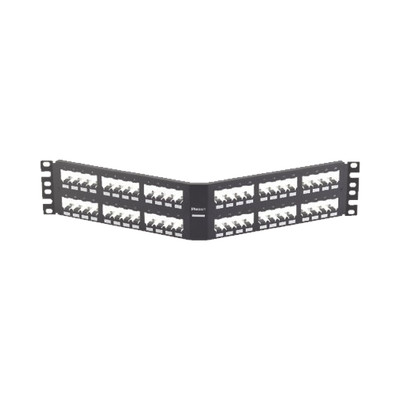 PANDUIT - Panel de Parcheo Modular Mini-Com (Sin Conectores), Angulado, Totalmente Blindado, de 48 Puertos, 2UR