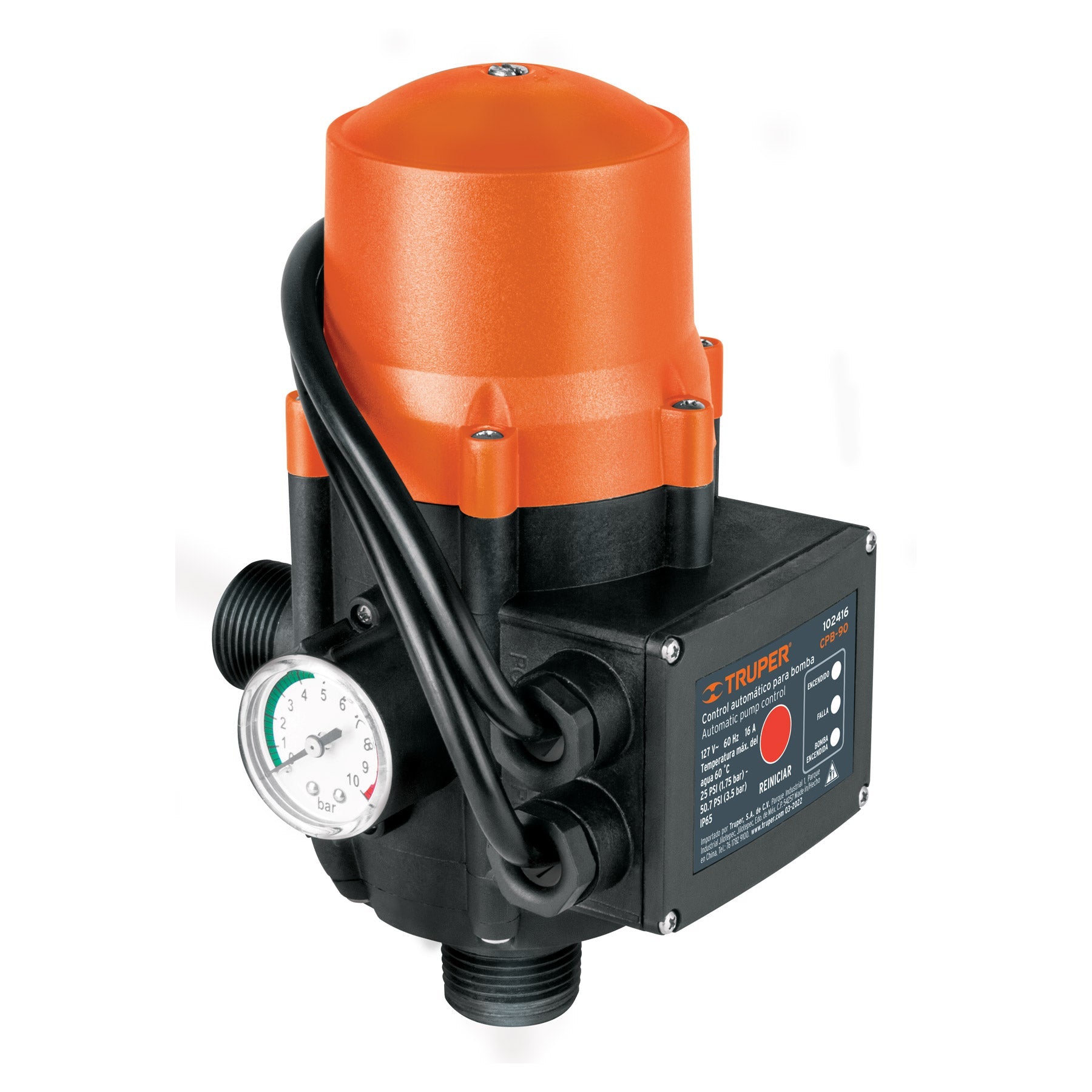 Control automatico de presion de bombas para agua, 90¡