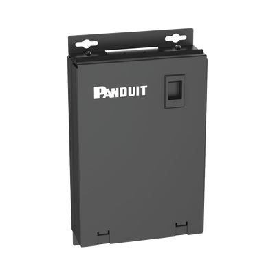 PANDUIT - Punto de Consolidación de 12 Puertos Mini-Com, Instalación en Piso, Pared o Techo, Fabricado en Acero, Color Negro