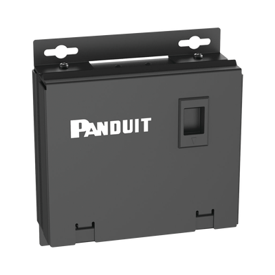 PANDUIT - Punto de Consolidación de 6 Puertos Mini-Com, Instalación en Piso, Pared o Techo, Fabricado en Acero, Color Negro