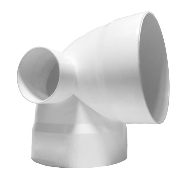 Codo sanitario pvc 100 mm. 4" x 2" salida lateral