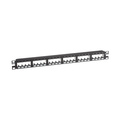 PANDUIT - Panel de Parcheo Modular Mini-Com (Sin Conectores), Plano de Instalación al Ras, Sin Blindaje, de 24 Puertos, 1UR