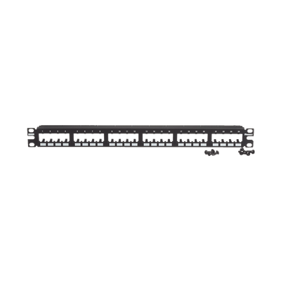 PANDUIT - Panel de Parcheo Modular Mini-Com (Sin Conectores), Plano de Instalación al Ras, Sin Blindaje, de 24 Puertos, 1UR