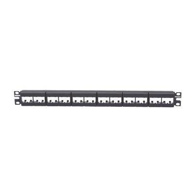 PANDUIT - Panel de Parcheo Modular Mini-Com (Sin Conectores), Plano, Sin Blindaje, de 24 Puertos, 1UR