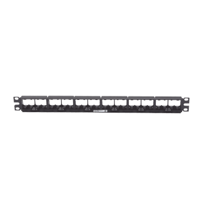 PANDUIT - Panel de Parcheo Modular Mini-Com (Sin Conectores), Plano, Sin Blindaje, de 24 Puertos, 1UR