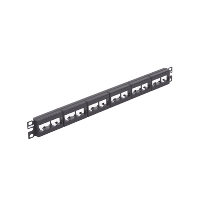 PANDUIT - Panel de Parcheo Modular Mini-Com (Sin Conectores), Plano, Sin Blindaje, de 24 Puertos, 1UR