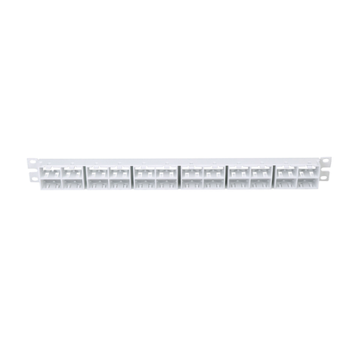 PANDUIT - Panel de Parcheo Modular Mini-Com (Sin Conectores), Plano, Sin Blindaje, Alta Densidad, de 48 Puertos, Color Blanco, 1 UR