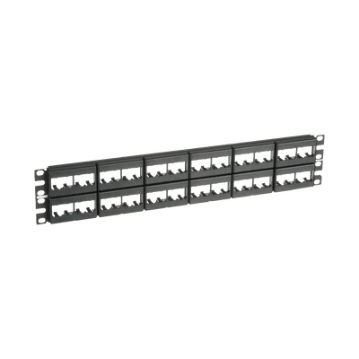 PANDUIT - Panel de Parcheo Modular Mini-Com (Sin Conectores), Plano, Sin Blindaje, de 48 Puertos, 2 UR